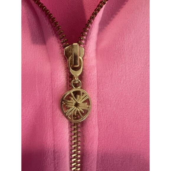 Lilly Pulitzer Larina Velour Zip Up Hoodie Lilac Rose XS - Picture 4 of 10